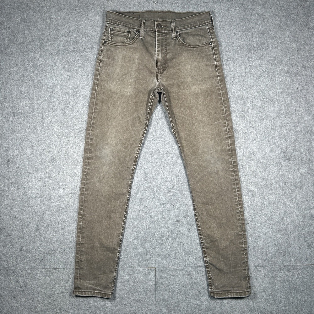 Levis 512 Denim Jeans Women's Size 30x32 (28x29) Brown Faded Straight Slim
